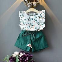 Children's Clothing Valentine's Day Love Printed  Ha Yi 100 žalia