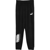 Puma Power Logo sportinės kelnės Tr Patogios su raidžių logotipu Spausdinimas Vidutinis juosmuo Laisvalaikio kelnės Vyriškos apatinės dalys Juodos 683435-01 S