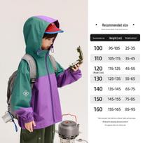 Autumn 2025 Boys' Fairy Tale Windbreaker: Waterproof, Windproof Outdoor Jacket for Kids 110 cm violetinė