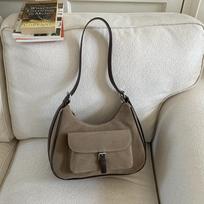 Frosted Autumn/Winter Crossbody Bag: Trendy Women's Shoulder Tote chaki