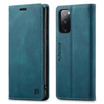 Samsung Galaxy S20 FE dėklas-piniginė su magnetiniu užsegimu ir atverčiamu dangteliu Galaxy S20 FE 5G dėklas Prabangus odinis telefono dėklas Stovas Galaxy S20 (4G) (5G) mėlyna