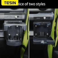 TESIN Car Foldable Water Bottle Cup Holder Bracket For Suzuki Jimny     Interior Drinks Holders Car Black D