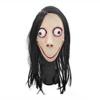 Stage Performance Props Cosplay Halloween Ghost Mask Scary Spooky Latex MoMo Maske Realistic Creativity Halloween Mask Women