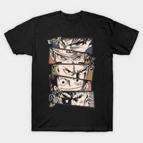 Men Black Print T-shirt Anime Legends No-Cut Transfer Paper Print Cotton Tshirt S juoda