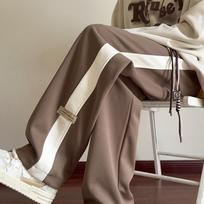 Teen Color,blocked Sweatpants For Men, Trendy Loose,fitting And Relaxed . L ruda
