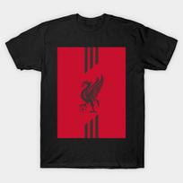 Men Black Print T-shirt Liverpool Fc Fans No-Cut Transfer Paper Print Cotton Tshirt 3XL juoda