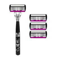 Durable And Safe High Quality Men Safety Razor 6-Layer Germany Stainless Steel Shaving Blades Manual Shaver Replacing Cutter Head