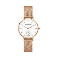 VICTORIA·HYDE Laikrodis ant riešo Kvarcinis mechanizmas Baltas ciferblatas Moteriškas laikrodis VH4003M 34mm