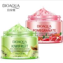 BIOAQUA 120g Naktinė veido kaukės kremas, nereikia nuskalauti, su granatų, kivi vaisių, sraigių ekstraktais, raminantis gelis, naktinis kremas odos priežiūrai, drėkinantis rožinė