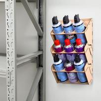 Spray Can Holder Large Capacity Paint Bottle Organizer Spray Paint Storage 9-Can Paint Can Holder Spray Paint Can Wall Shelf CN