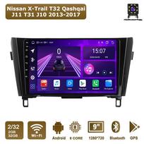 Android Car-Play Car Radio For Nissan X-Trail T32 Qashqai 2013-2017 Multimedia Player Head Unit Stereo GPS Navigation BT WIFI,8 CORE ,2+32GB juoda