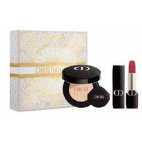 DIOR Lipstick Fierce blue gold lipstick velvet #720 3.5g+soft and shiny 0N air cushion core 13g+embroidered outer box mėlyna
