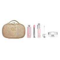 DIOR Rankinė Žavus Lūpų Blizgis + Spalvą Keičiantis Lūpų Balzamas + Mažas Buteliukas Veido Kremas Spalvos Priežiūros Rinkinys Auksinė Dviguba Žvaigždė Kosmetika Natūralus ir Ilgai Išlaikantis auksas