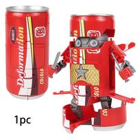 Children's soda deformation toy robot can freely change the shape of beverage and interact with parents raudona