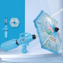 Children's Umbrella Water Gun Cartoon Pattern Summer Water Fight Parent Child Interactive Water Play Toy