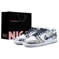 Nike Dunk Abrasion Resistant Abrasion Resistant Low top Skateboard Shoes Men's Black Gray DD1391-103(Team1324-LD) 40
