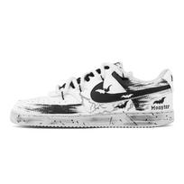 Nike Court Vision 1 Demon Bat Abrasion Resistant Low top Skateboard Shoes Men's Black White DH2987-101(Team529-) 41
