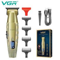 VGR Hair Trimmer Professional Barber Cordless Clipper Electric Hair Cutting Machine Metal Hair Trimmer for Men with LED Digital Display Shaver V-265 auksas