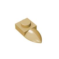10PCS 49668 Unilateral Sharp Corner Building Block Moc Color Teeth Accessories Compatible with Brick Children Toy 10PCS