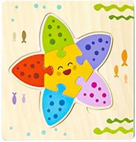 Baby Wooden Toys 3D Wood Puzzle Cartoon Animal Matching Game Intelligence Jigsaw Puzzle Toys For Children Educational žvaigždė
