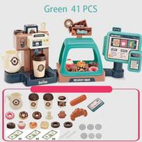 3 In 1 Coffee Machine Toy Set Kitchen Toys Simulation Food Bread Coffee Cake Pretend Play Shopping Cash Register Toys For Kids