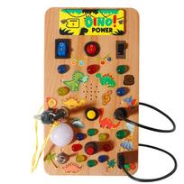 Montessori Busy Board Sensory Toy with LED Light Simulation Switch Control Board Jigsaw Early Education Learning Children's Game