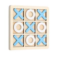 Kids Montessori Wooden Toy Mini Chess Play Game Interaction Puzzle Training Brain Early Learning Educational Toys For Children mėlyna