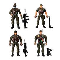 DIY Special Army Forces Toys With Fort Land Vehicle Military Parts Camouflage Soldiers Armed War Play For Kids Boy Gifts