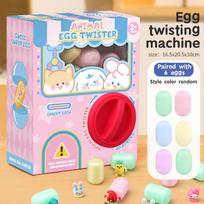 Children's Fun Animal Egg Twister Machine Blind Box Baby Scratching Machine Capsule Toys Christmas Doll Claw Machine for Kids rožinė