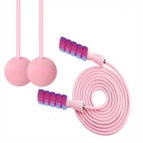 Skipping Rope for Adults Cordless Weighted Jump Rope for Men Women Training Skipping Rope for Indoor Outdoor Fitness Exercises rožinė