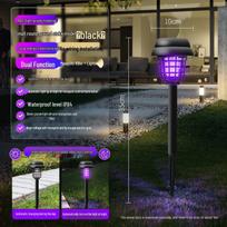 Waterproof Outdoor Solar Mosquito Killer Lamp for Home & Camping - Electric Shock Repellent Device gray