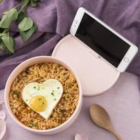 JINGREPUBLIC Nordic Ceramic Nano Glaze Noodle Bowl rožinė