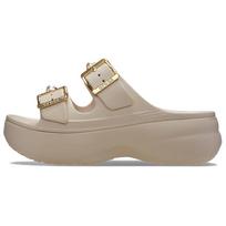 Crocs šlepetės moteriškos smėlio spalvos su auksiniu akcentu 215573-2TC 40