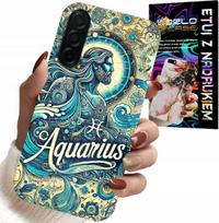 Etui Do Samsung Galaxy A36 5G - Znak Zodiaku, Wodnik, Astronomia Plecki