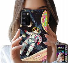 Etui Do Samsung Galaxy A41 - Koci Astronauta Kot Kosmos Obudowa Case