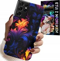Etui Do Samsung Galaxy S21 Ultra - Abstrakcyjne Kolorowe Wzory + Folia