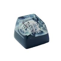Personalized Translucent Cherry Blossom Fuji Mountain Keycap balta