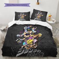 JoJo's Bizarre Adventure Pillowcase & Duvet Cover Set for Home Decor Birthday Gift (1 * duvet cover + 2 * pillowcase, without core) 135x200cm