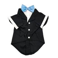 Formal Dog Suits Bow Tie Pet Clothes Chihuahua Dog Tuxedo  Birthday Party M mėlyna