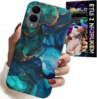 Etui Do Samsung Galaxy S25 Edge - Niebiesko Zielony Marmurek Plecki Wzory