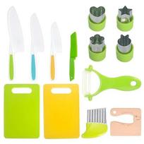 Kids Kitchen Sets, Montessori Cooking Tools for Toddlers, 13/17 Piece Kids Knives