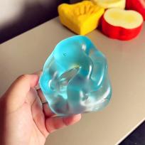 Mėlynos Maltodekstrino Squishy Žaislai Antistresiniai Sensoriniai Fidget Žaislai Minkšti Imituoti Skaidrūs Mėlyni Maltodekstrino Lėtai Atsistatantys Deimpresiniai Žaislai