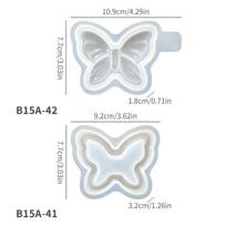Bow-Shaped Candle Cup Silicone Mold - Creative Butterfly Organizer Jar Mold for DIY Plaster, Resin & Home Decor B