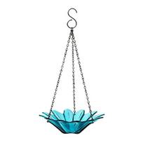 Hanging Metal Bird Feeder with Detachable Flower Bowl Weather-proof Outdoor Garden Patio Yard Bird Bath Watering Feeding Bowl