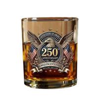 250th Anniversary Whiskey Decanter Glass Spirit Bottle Patriotic Keepsake for Independence Day Classic Gift for Collectors Veterans History Buffs