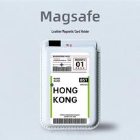 Creative Leather MagSafe Card Holder for Apple Phones Single Card Package