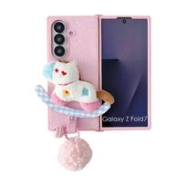 3D Doll Horse Samsung Z Fold7 Protective Case with Drop-proof Cover & Anti-lost Lanyard Samsung Z Flip 7