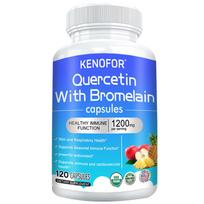 Quercetin Dietary Supplement, With Zinc, Bromelain, 120 Capsules Per Bottle 120 Capsules
