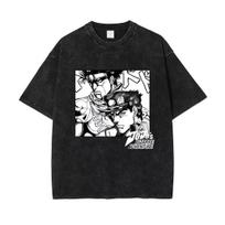 Anime JoJos Bizarre Adventure Kira Yoshikage Killer Queen Print Tee Unisex Unisexga Tshirts Cotton Washed T Shirt Harajuku Tshirt S