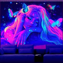 Tapestry Anime Girl Cool Sexy Girls 75x100 juoda